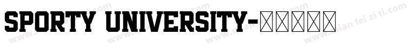 Sporty University字体转换